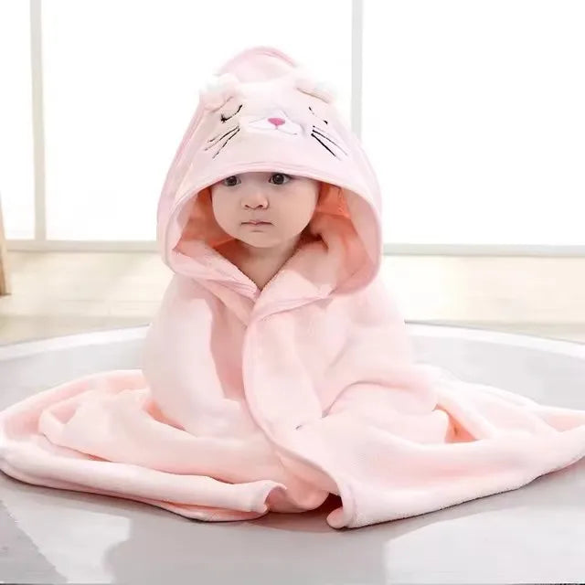 Hooded Cartoon Baby Towel