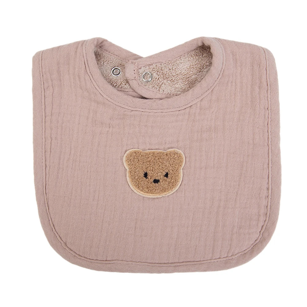 Bear Muslin Baby Bibs