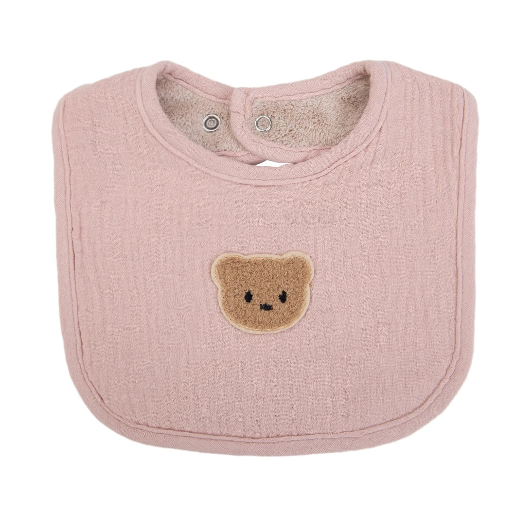 Bear Muslin Baby Bibs