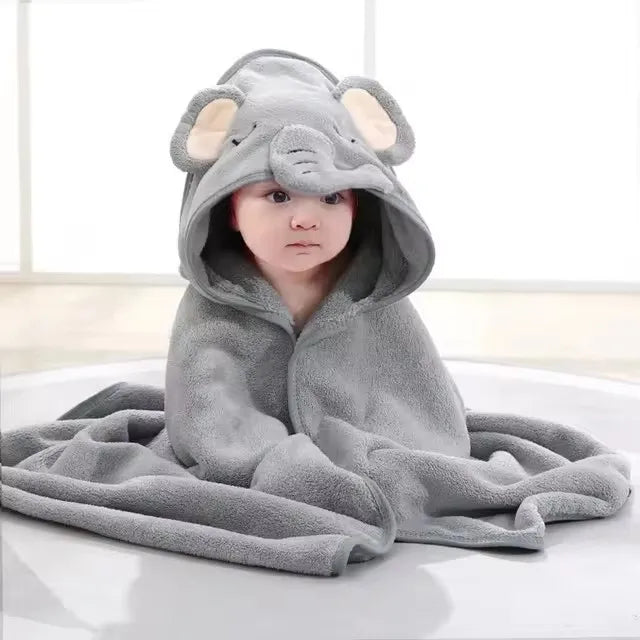 Hooded Cartoon Baby Towel